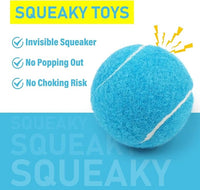 Prime Pets Tennis Balls for Dogs, 2.5 Inch Squeaky Dog Toys, Interactive Pet Dog Toy Balls for Medium, Large Dogs, Squeaky Tennis Balls for Dogs