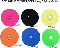 Waterproof Dog Training Leash 50FT 30FT 15FT 10FT 5FT Heavy Duty - 30FT / Transparent Green - image 3