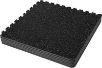 VEVOR 6PCS 0.56 inch Thick Gym Floor Mats, 25" x 25" EVA Foam & Rubber Top Interlocking Workout Floor Mats with 24 sq.ft Coverage, Waterproof Exercise Puzzle Flooring for Gym, Home, Garage, Basement