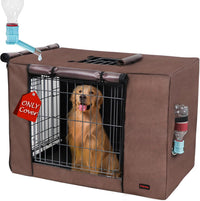 Dog Crate Cover Heavy Duty Oxford Fabric for 36-Inch Wire Crates – Essentials for Dogs - Brown / 24.0"L x 18.0"W x 20.0"H