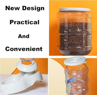 Automatic Dog Feeder and Water Dispenser Set for Large Dogs, 3 Gallon Gravity Dog Cat Food and Water Dispenser Set with Pet Food Bowl,Large Pet Food Water Dispenser Station