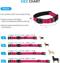 Reflective Air Tag Dog Collar - 100% Waterproof Dog Collar AirTag Holder | Extra-Durable, Soft Padded AirTag Dog Collars for Small Medium Large Dogs