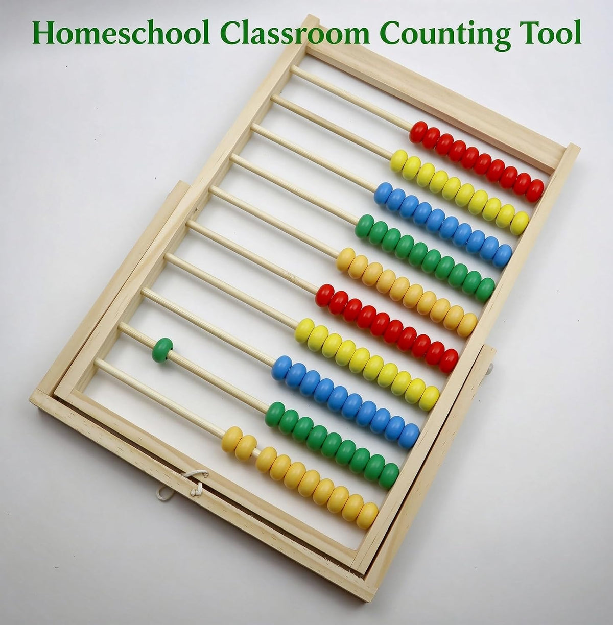 MAGIKON Wooden Abacus, 10 Rows Counting Frame 11.5in for Math – Fun for Kids & Family - image 3