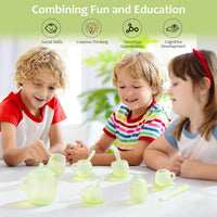 MCGMITT Silicone Tea Party Set, Toy Tea Set for Toddlers Kids - Light Green - image 4