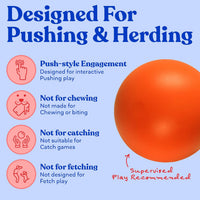Doggie Dooley Virtually Indestructible Dog Ball - Orange / X-Large (14 inch) - image 4