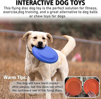 Dog Flying Disc - Durable Rubber Flying Disc Dog Toy - 9.25" Indestructible Rubber Dog Flying Discs Flyer Dog Toys - Puncture Resistant & Bite Resistant Extremely - for Medium Large Dogs
