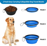 Kytely Large Collapsible Dog Bowls 2 Pack - Blue & Black - image 3