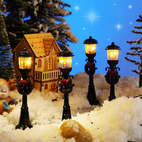 Mudder 12 Pcs Christmas Miniature Village Lamp Post Light - Fresh / 4 - image 2