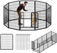 Dog Playpen, Anti-Rust Dog Exercise Pen with Lock