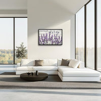 Large Lavender Wall Art for Living Room, Framed Oversized Rustic Floral Wall Decor Christian Give It To God Canvas Painting Modern Artwork for Living Room Bathroom Bedroom Office Dining Room 36"x24"
