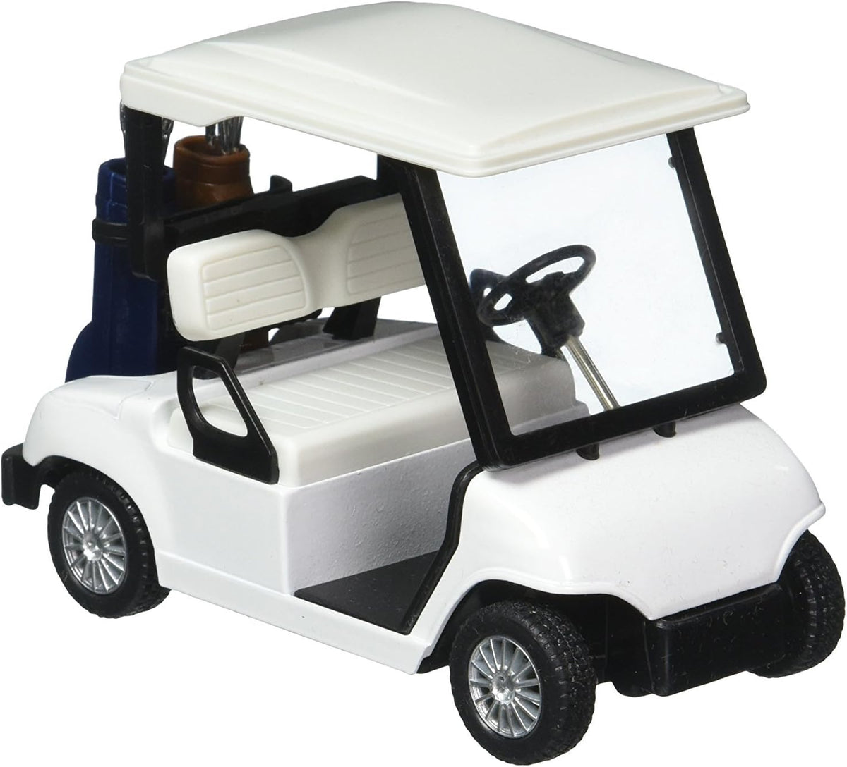 KiNSFUN Golf Cart 4½" Die Cast Metal Model Pullback Action Toy – Fun for Kids & Family - No Decal