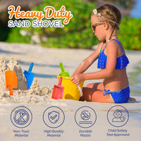 4E's Novelty 12 pack of 8 inch plastic sand shovels for kids in assorted colors - view 7