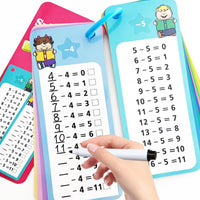 Anemeeoke 1-12 multiplication flash cards with dry erase markers and binder ring - view 6