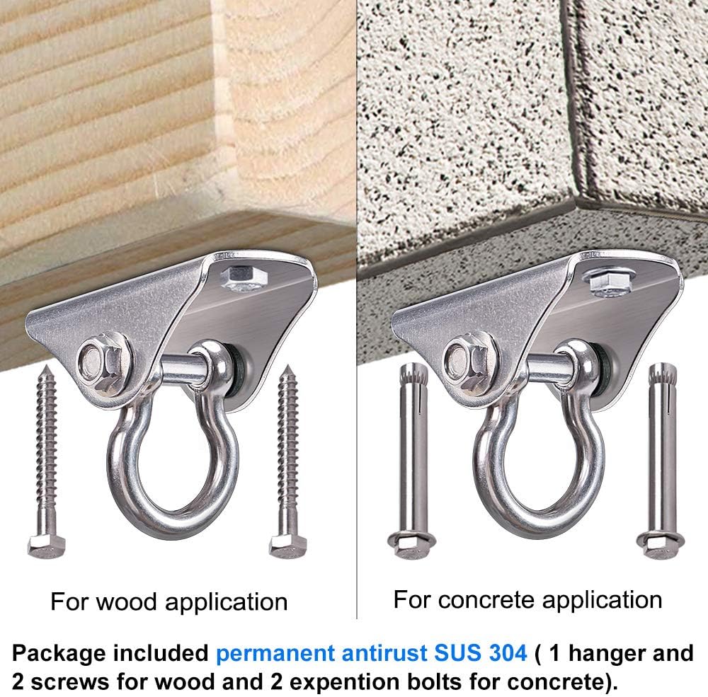 BeneLabel heavy duty swing hanger, 304 stainless steel ceiling mount with detachable ring - view 10