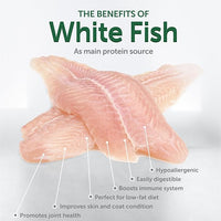 Nature's Protection Superior Care White Dogs Grain-Free Dry Dog Food - High Protein, Tear Stain Dog Food for Small & Mini Breeds Light Coated Adult Dogs, Fresh Pet Meal, White Fish, 22 lb