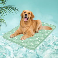 Dog Cooling Mat 2.0, Ocean Blue - X-Large / Green