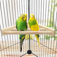 Litewoo Bird Perch Corner Platform Stand Shelf for Birds Budgie Parakeet Cockatiel Conure Cockatoo（Ladder）