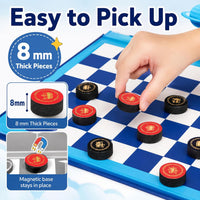 Travofun magnetic fishing game book open with ocean animal pieces and two wooden fishing rods - view 15