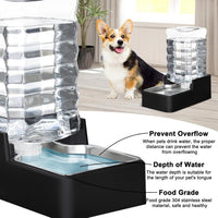 2.4Gallon Dog Water Bowl Dispenser for Dogs:Leak Resistant Waterer – Essentials for Dogs - Black without Filter / 9L - image 3