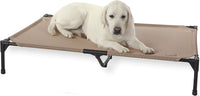 K&H Outdoor Elevated Dog Bed for Small & Medium Pets, Tan - Tan Mesh / X-Large 50"L x 32"W