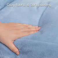 Hollypet Fluffy Plush Pet Cat Couch Soft Calming Pet Sofa Beds for Medium Small Cats and Dogs, Sky Blue