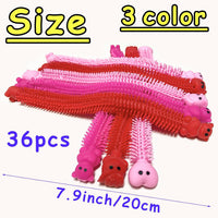 30 PCS Stretchy Fidget Toy, Sensory Fidget Worm Stretch Toys - Valentine - image 2