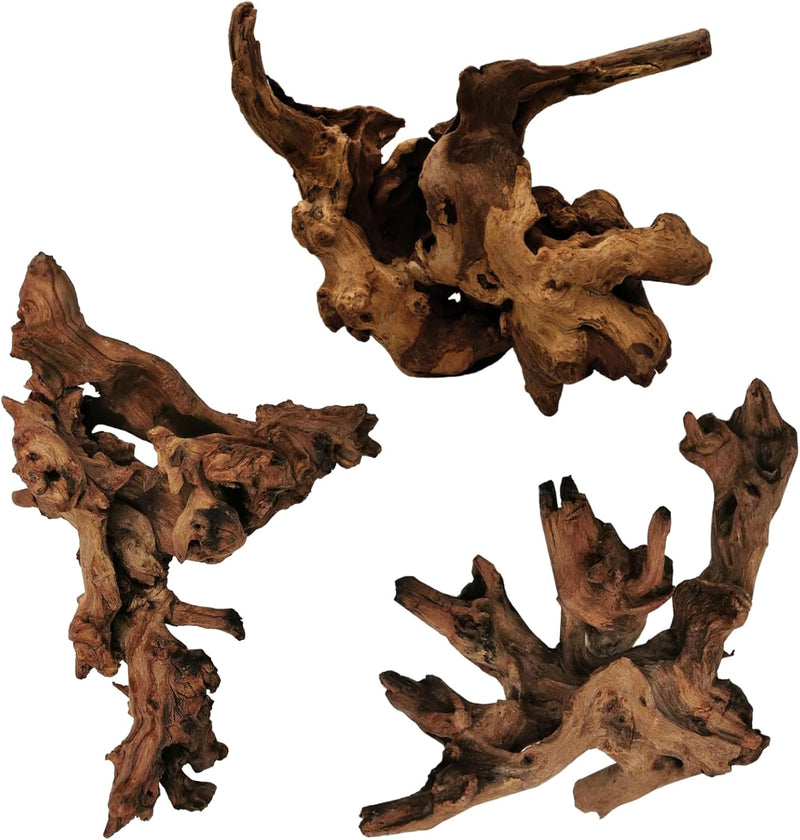5 Pcs Driftwood Branches 5.5"-8.6" Aquarium Wood Decoration – Essentials for Fish - Mopani Driftwood (7-12 inch - 3 Pcs)