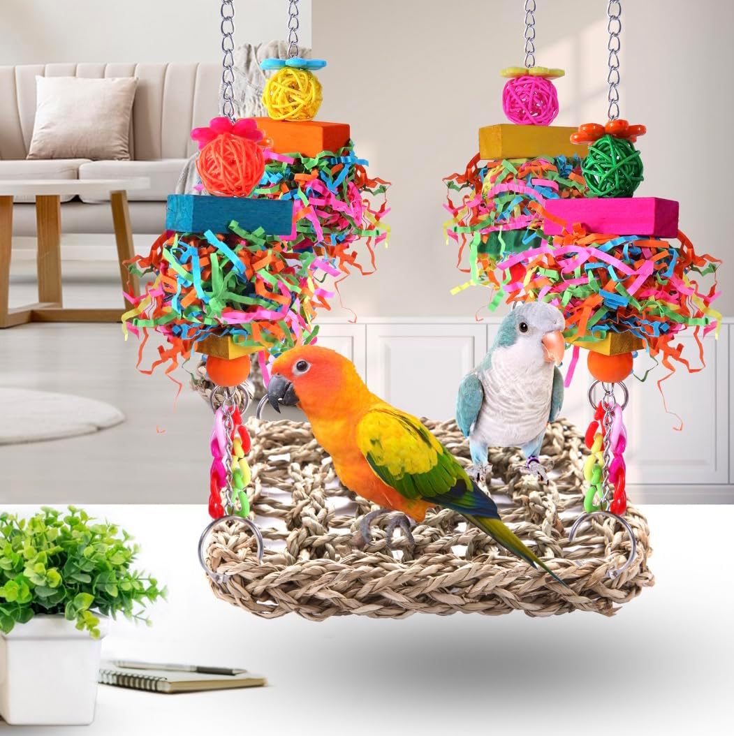 Parakeet Toys Bird Toys Conure Toys Birdcage Stands Bird Foraging - image 2