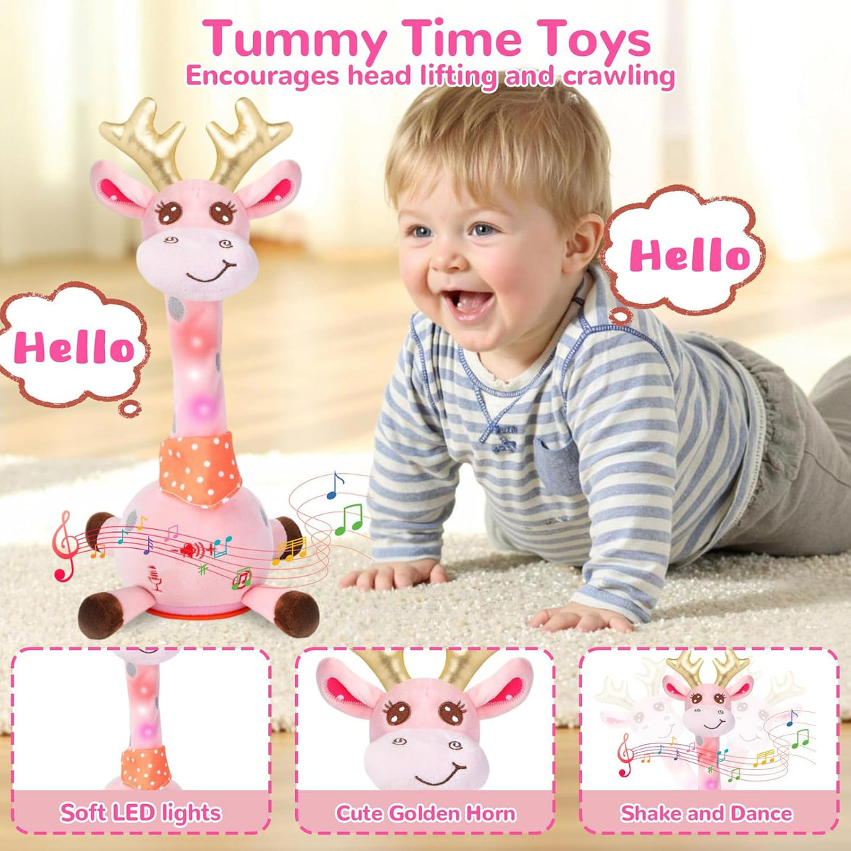 Baby Dancing Cactus, Talking, Glowing - Pink - image 4