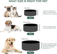 SPUNKYJUNKY Ceramic Dog and Cat Bowl Set with Wooden Stand, Modern Cute Weighted Food Water Set for Large Size Dogs (7.6 Cups, 2 × Black)