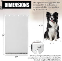 TonGass 10" x 18" Pet Door Flap Large Transparent Dog Door Flap - 2 / Extra Large - image 2