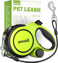 Pecute Heavy Duty Retractable Dog Leash 26ft for Large Dogs – Essentials for Dogs - Green / 26ft| up to 110 lbs| chew proof extender