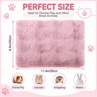 Jetec 3 Pcs Guinea Pig Beds, Fleece Small Animal Mats - Bubble Fleece / Winter / Pink - image 2