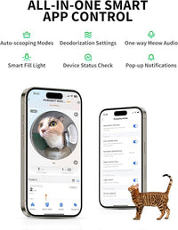 PETKIT 2025 Purobot Max Pro AI-Camera Self Cleaning Cat Litter Box, 210° Wide Angle Lens Night Vision Cat Facial Recognition Automatic Litter Box with 5G WiFi App Control Odor-Free