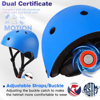 Toddler Kids Bike Helmet Set with Knee Elbow Pads - Blue / Small: 20.1"-21.2"/51-54cm - image 3