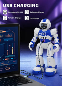 Robot Toys for Kids, Rechargeable Remote & Gesture Control Robots – Fun for Kids & Family - 5th Robot-blue - image 4