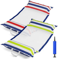 Jasonwell Inflatable Pool Hammock Float - Blue&Red / Large / 2