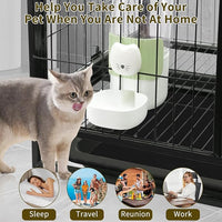 Rabbit Water Bottle, 800ml/28oz Hanging Automatic Water Dispenser for Cage, Ferret Bunny Guinea Pig Water Bowl,Suitable for Small Animal (Green, 800 ml/28 oz)