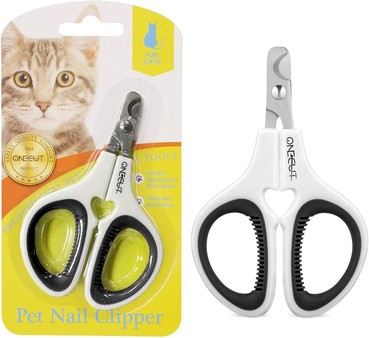 Pet Nail Clippers, Cat & Kitten Claw Nail Clipper Safe Sharp Trimmer – Essentials for Cats - Black