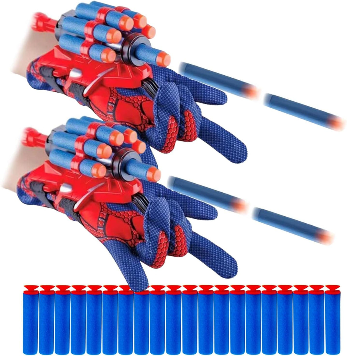 2 Sets Spider Web Shooters for Kids Halloween Party Favors Cosplay - Black