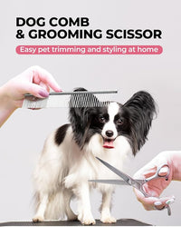 Dog Brush for Shedding Grooming,6 Pack Long-Pin Brush Set for Long Haired Dog Cat Goldendoodles Poodles Doodles Pink