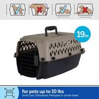 Petmate Vari Dog Kennel, Carrier for Large Dogs, Taupe and Black - 19.0"L x 12.5"W x 10.8"H / Kennel Only - image 2