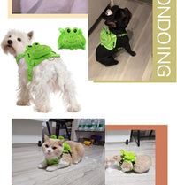 Dog Backpack Harness, No-Pull Dog Backpack with D-Ring, Frog, M - Green Frog / Medium - image 2