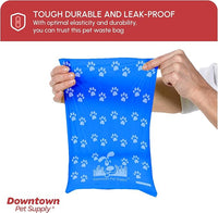 Downtown Pet Supply Rainbow Paw Print Poop Bags (520 CT & 2 Dispensers) - Leak-Proof, Unscented, Clips to Dog Leashes & Harnesses