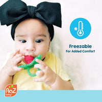 RaZbaby RaZberry Silicone Baby Teether Toy - Dark Blue & Light Blue / 2 Count (Pack of 1) - image 4