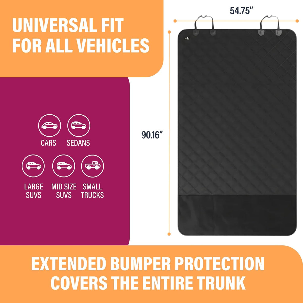 Cargo Liner for Dogs, Durable Non Slip Vehicle Seat Cover - Black - image 2