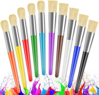 Paint Brushes for Kids, 10 Pcs Big Washable Chubby Toddler Paint Brushes, Easy to Clean & Grip - 10 Pack