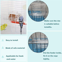 IBWell 2 Pack Clear Water Bowl and Food Container - white - image 3