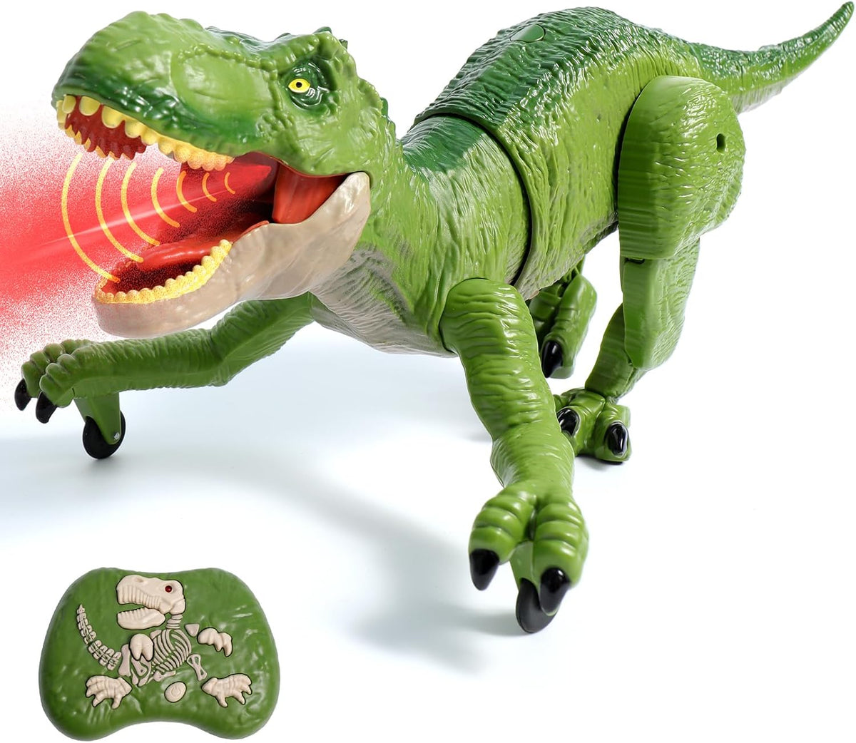 Sunrad Remote Control Dinosaur Toys for Kids Boys 3-5 4-7 8-12 Year - Green