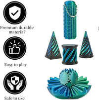 Four 3D printed Halloween spiral pumpkin passthrough fidget toys - view 20